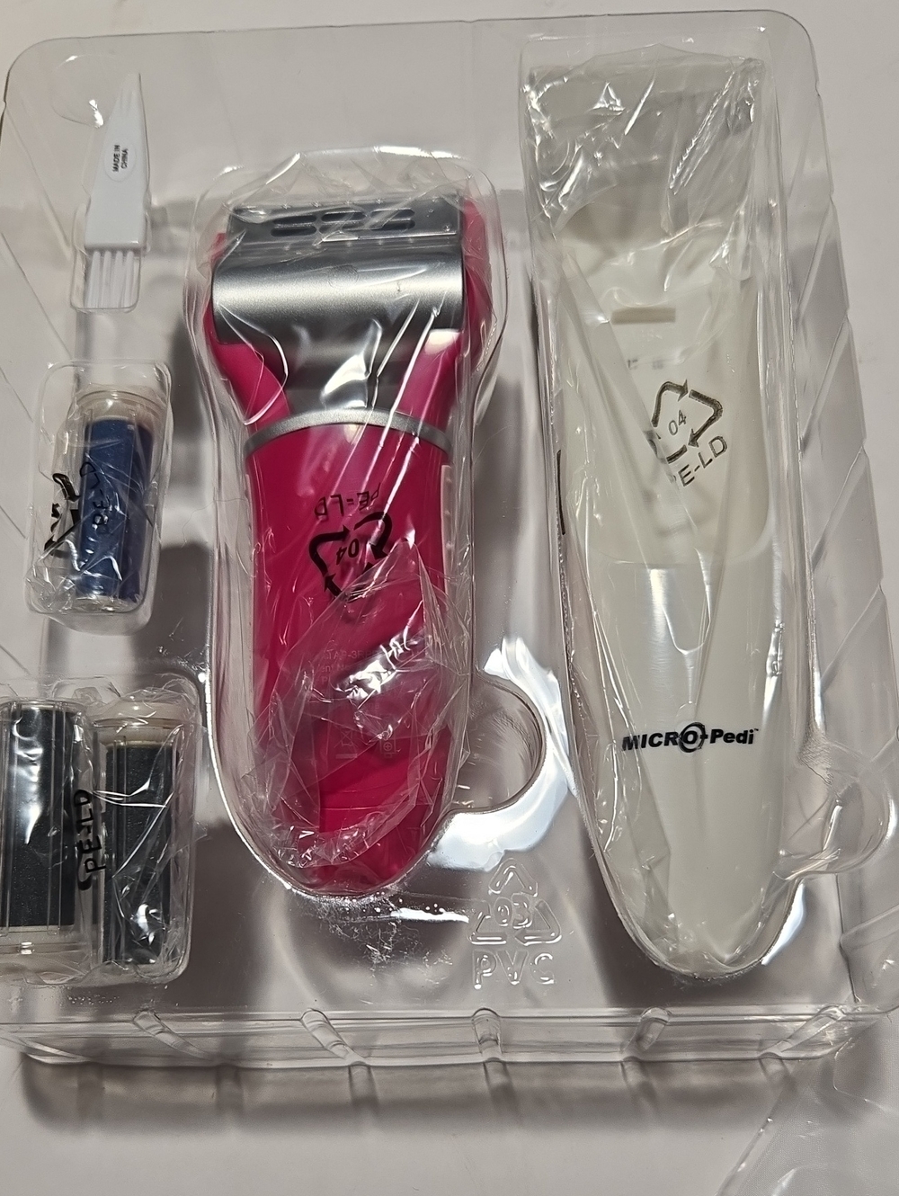 MicrOPedi Electric Foot File Callus Remover - Hot Pink